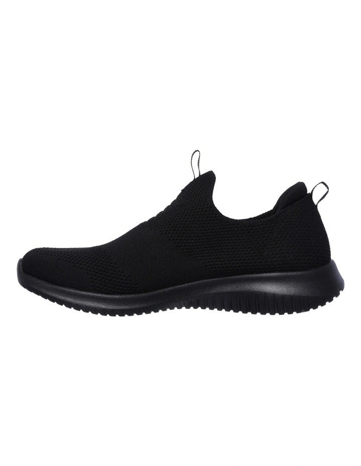 Skechers Ultra Flex First Take Slip-on Sneaker in Black - lightweight breathable slip-on shoes for women