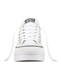Converse Chuck Taylor All Star Lift Canvas Low Top Sneaker in White, featuring classic design with elevated platform sole.