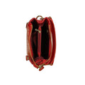 Luxury red leather handbag for women in crocodile pattern — LeatherLuxe shoulder bag with elegant design and premium finish.