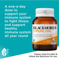 Blackmores Immune Zinc Tablets 120 pack for immune support and overall health, providing a high-quality zinc supplement to strengthen the body’s defense system.