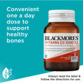 Blackmores Vitamin D3 1000IU Tablets 130 pack, dietary supplement for bone and immune health, supports optimal vitamin D levels.