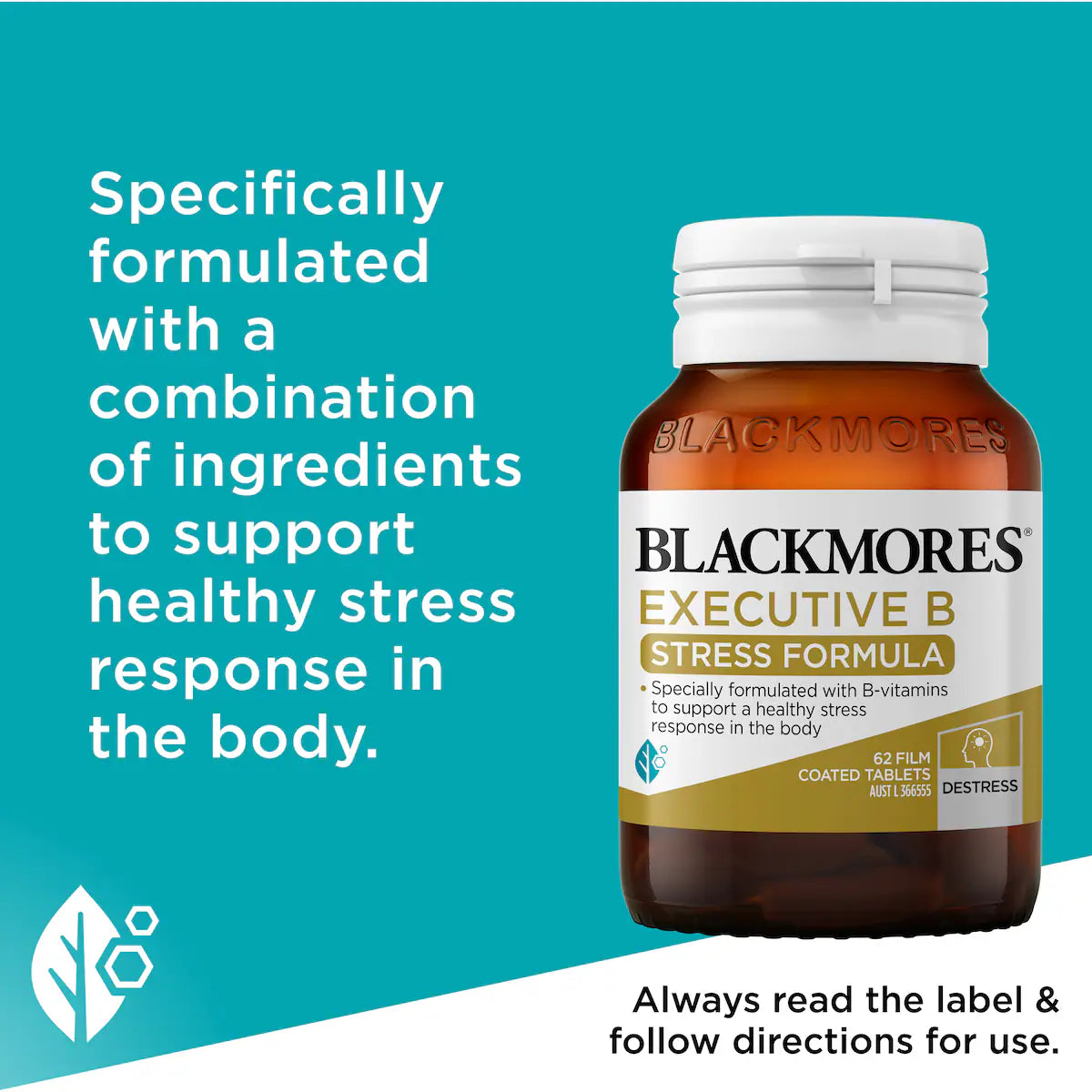 Blackmores Executive B Stress Formula 62 Pack is a dietary supplement designed to support mental clarity and stress management. The bottle contains 62 tablets, offering a convenient and effective way to manage stress and promote overall wellbeing.