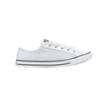 Converse Chuck Taylor All Star Dainty Leather Low Top Sneaker in White, featuring a sleek leather design and low-profile silhouette for a minimalist, stylish look.