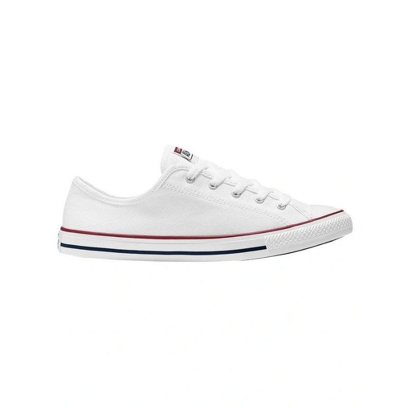 Converse Chuck Taylor All Star Dainty Low Top Sneaker in White, featuring a sleek, low-profile design for a minimalist and stylish look.