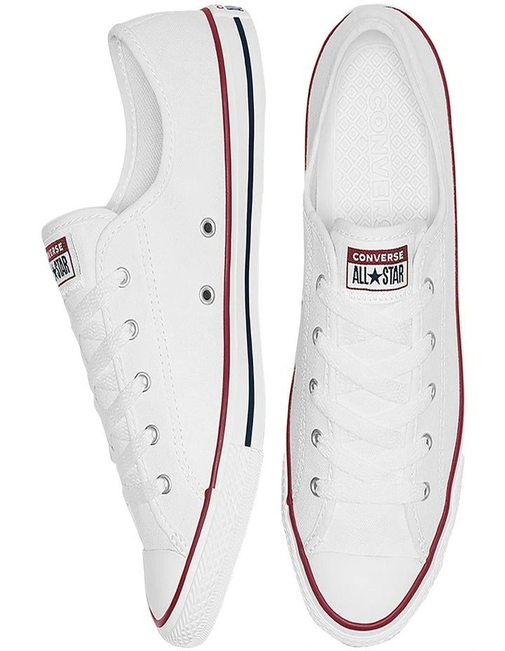 Converse Chuck Taylor All Star Dainty Low Top Sneaker in White, featuring a sleek, low-profile design for a minimalist and stylish look.