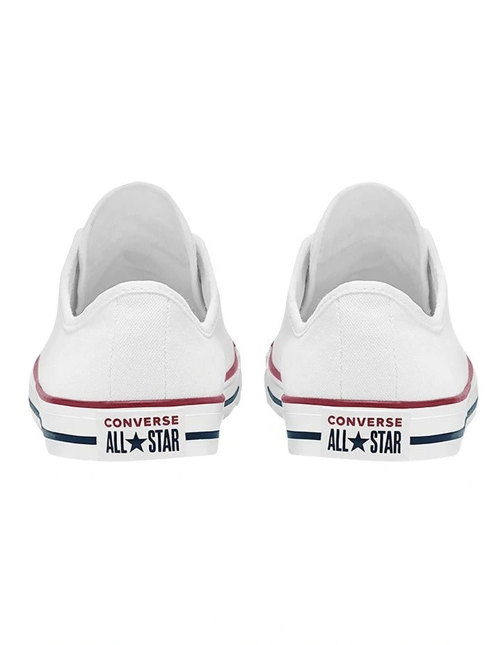 Converse Chuck Taylor All Star Dainty Low Top Sneaker in White, featuring a sleek, low-profile design for a minimalist and stylish look.