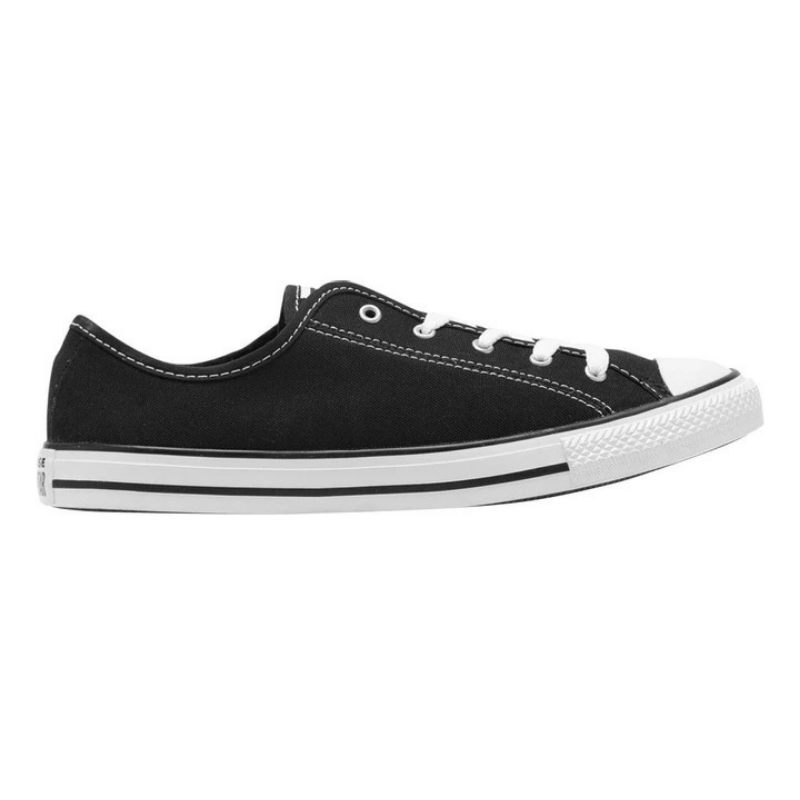 Converse Chuck Taylor All Star Dainty Low Top Sneaker in Black, featuring a sleek, low-profile design for a minimalist and stylish look.