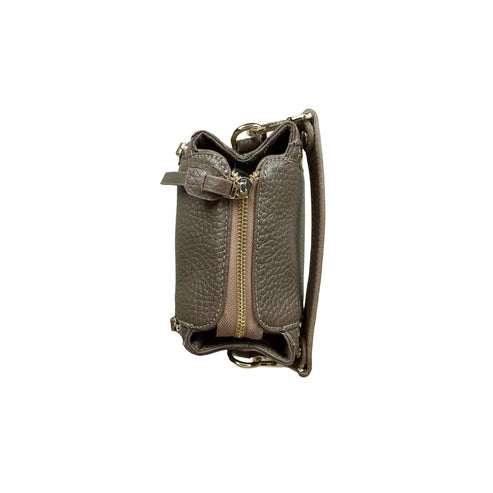 Beige leather handbag for women — LeatherLuxe shoulder bag with elegant design and premium craftsmanship