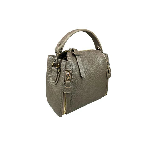 Beige leather handbag for women — LeatherLuxe shoulder bag with elegant design and premium craftsmanship