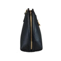 LeatherLuxe black leather clutch and crossbody shoulder bag for women – elegant, minimalist design with premium finish