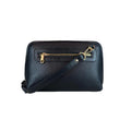 LeatherLuxe black leather clutch and crossbody shoulder bag for women – elegant, minimalist design with premium finish