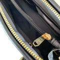 LeatherLuxe black leather clutch and crossbody shoulder bag for women – elegant, minimalist design with premium finish