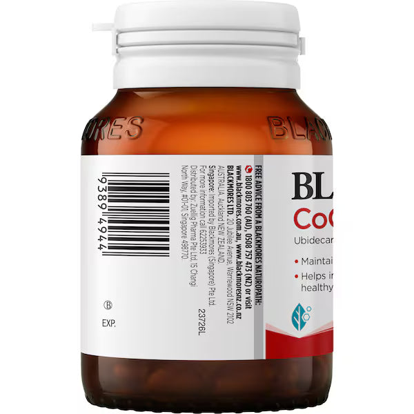 Blackmores CoQ10 150mg Heart Health Vitamin Capsules 30 Pack, for energy and heart support