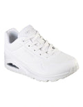 Skechers Uno Stand On Air Sneaker in White with cushioned comfort and modern sporty style