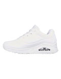 Skechers Uno Stand On Air Sneaker in White with cushioned comfort and modern sporty style
