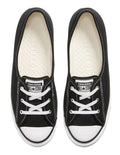 Converse Chuck Taylor All Star Ballet Lace Sneaker in Black, featuring a sleek, low-profile design with ballet-inspired laces for a feminine, stylish look.