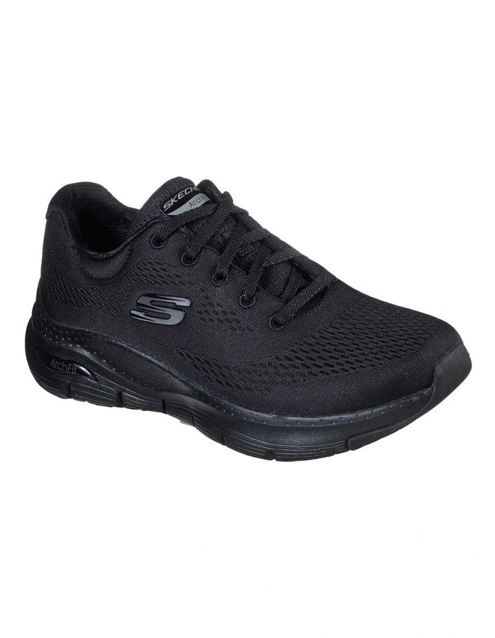 Skechers Arch Fit Sunny Outlook Sneaker in Black - supportive cushioned walking shoes for everyday comfort