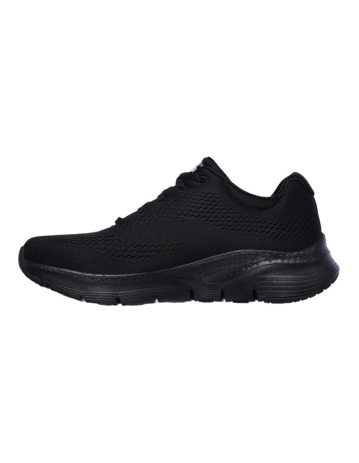 Skechers Arch Fit Sunny Outlook Sneaker in Black - supportive cushioned walking shoes for everyday comfort