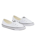 Converse Chuck Taylor All Star Ballet Lace Sneaker in White, offering a sleek, low-profile design with ballet-inspired laces for a feminine touch.