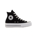 Converse Chuck Taylor All Star Lift Hi Top Sneaker in Black/White, featuring a high-top design with a platform sole for elevated style.