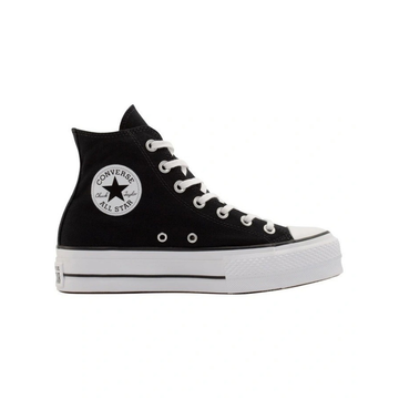 Converse Chuck Taylor All Star Lift Hi Top Sneaker in Black/White, featuring a high-top design with a platform sole for elevated style.