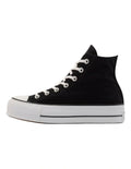 Converse Chuck Taylor All Star Lift Hi Top Sneaker in Black/White, featuring a high-top design with a platform sole for elevated style.