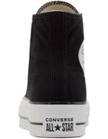 Converse Chuck Taylor All Star Lift Hi Top Sneaker in Black/White, featuring a high-top design with a platform sole for elevated style.