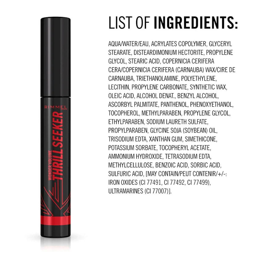 Rimmel Wonder Volume Mascara Pitch Black 8ml voluminous black lashes