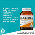 Blackmores Bio C 500mg Chewable Vitamin C Immune Support Tablets 125 pack, helping boost immunity with natural fruit-flavored chewable vitamin C.