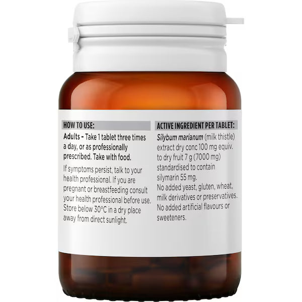 Blackmores Milk Thistle Liver Health Tablets 42 pack, natural supplement for liver support and detoxification.