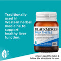 Blackmores Milk Thistle Liver Health Tablets 42 pack, natural supplement for liver support and detoxification.