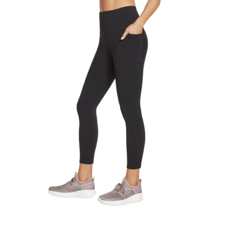 Skechers GOwalk High Waist 7/8 Legging in Black – Women’s athletic leggings with supportive high-rise fit and sleek modern style