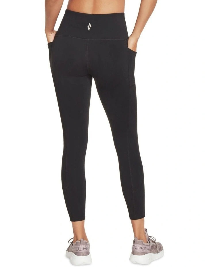 Skechers GOwalk High Waist 7/8 Legging in Black – Women’s athletic leggings with supportive high-rise fit and sleek modern style