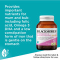Blackmores Pregnancy & Breastfeeding Gold Vitamin Capsules in a 60-pack bottle designed to support the health and well-being of pregnant and breastfeeding women.