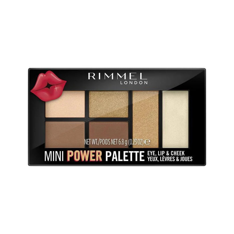 Rimmel Mini Power Palette Eye Lip Cheek 002 Sassy 6.8g versatile makeup kit