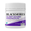 Blackmores Sleep Sound Magnesium Powder 187.5g jar with purple and white packaging, dietary supplement for better sleep and relaxation