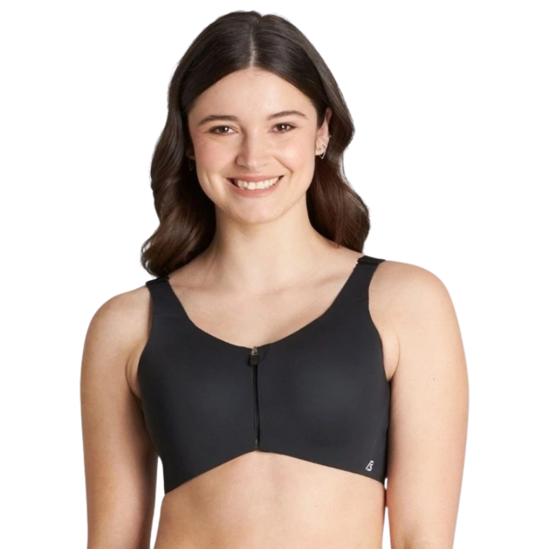 Bendon Sport Motion Zip Front Sports Bra in Black