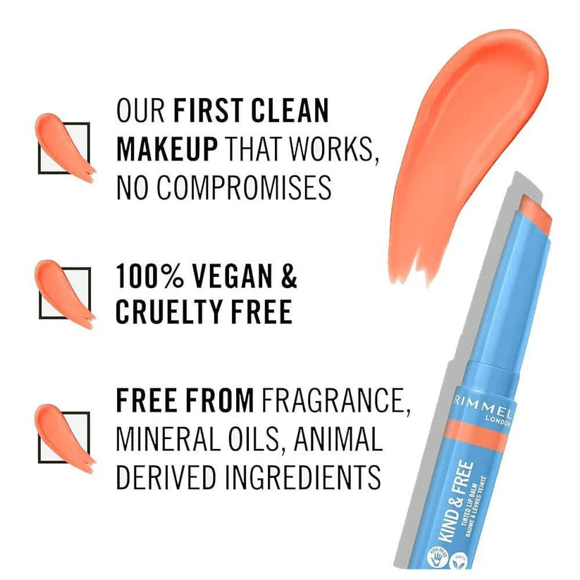 Rimmel Kind & Free Tinted Lip Balm 003 Tropical Spark nourishing lip tint