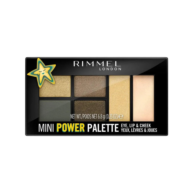 Rimmel Mini Power Palette Eye Lip Cheek 005 Boss Babe 6.8g versatile makeup palette