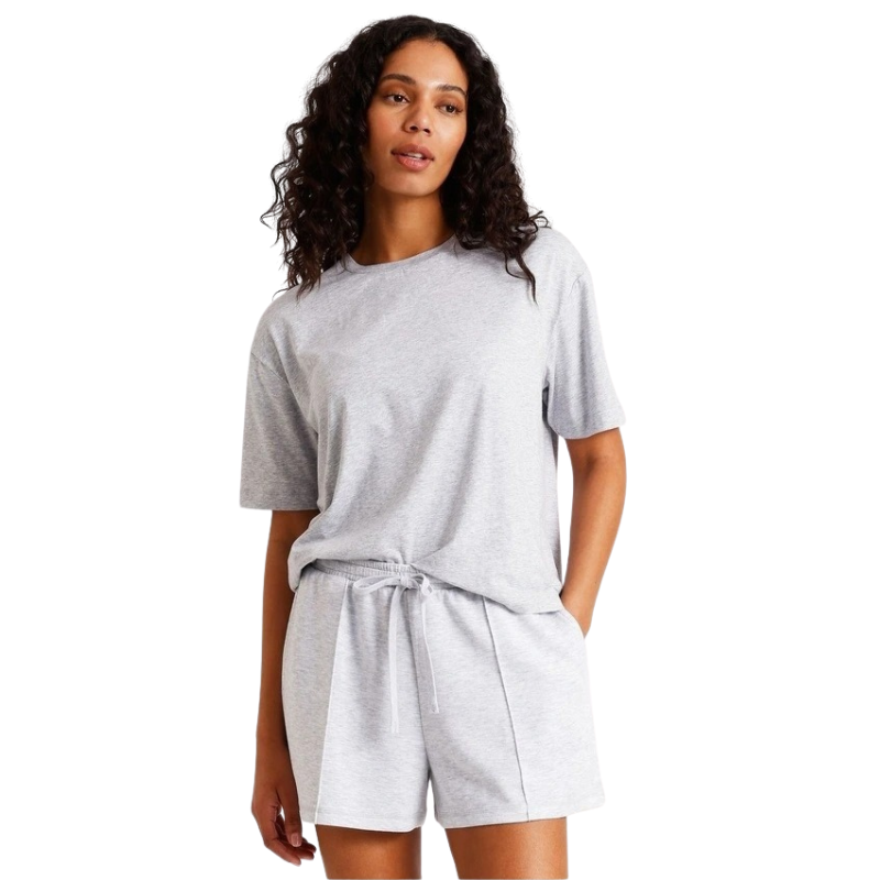 Chloe & Lola Loungewear Boyfriend Lounge T-Shirt in Grey Marle