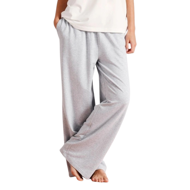 Relaxed fit loungewear top with crew neck