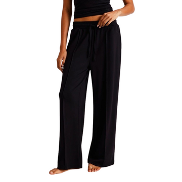 Chloe & Lola Loungewear Pintuck Scuba Pant in Black