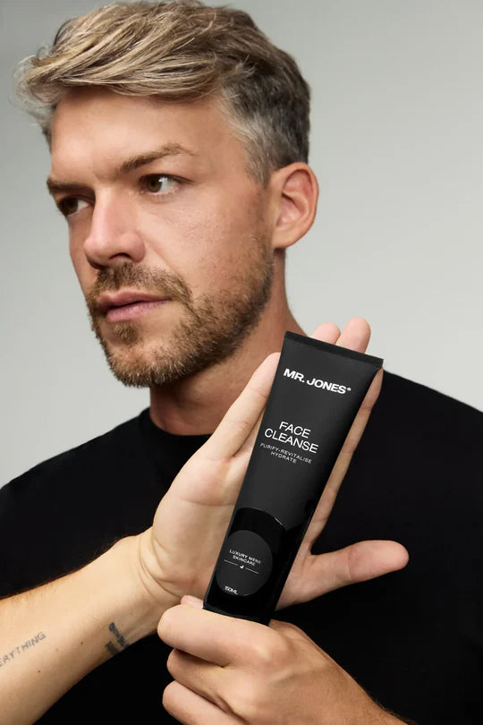 Face Cleanser for Men in sleek packaging designed for deep cleansing, hydrating, and refreshing men’s skin.