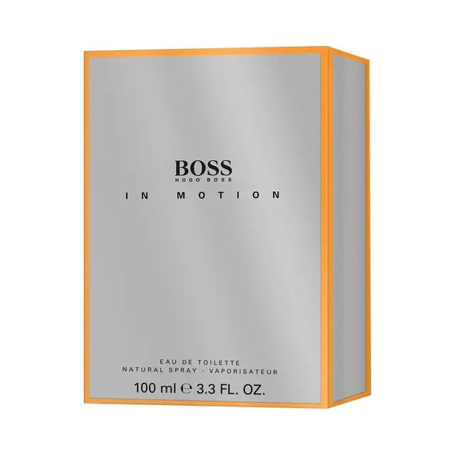 Hugo Boss In Motion Eau de Toilette 100ml round silver bottle with modern design