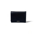 Elegant black genuine leather women’s wallet and card holder with secure locker — stylish and premium accessory by LeatherLuxe