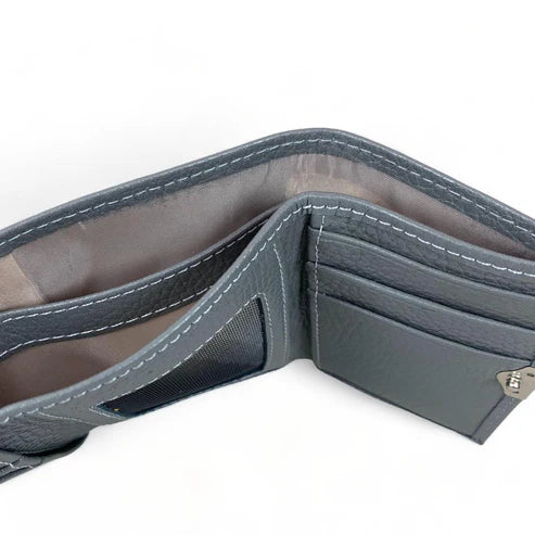 Elegant black genuine leather women’s wallet and card holder with secure locker — stylish and premium accessory by LeatherLuxe