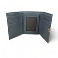 Elegant black genuine leather women’s wallet and card holder with secure locker — stylish and premium accessory by LeatherLuxe