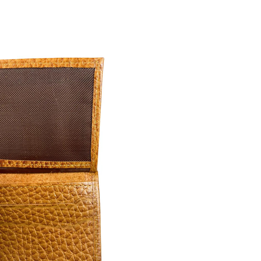 LeatherLuxe genuine leather card holder wallet in premium finish, showcasing sleek minimalist design and multiple card slots.
