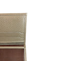 LeatherLuxe genuine leather card holder wallet in premium finish, showcasing sleek minimalist design and multiple card slots.