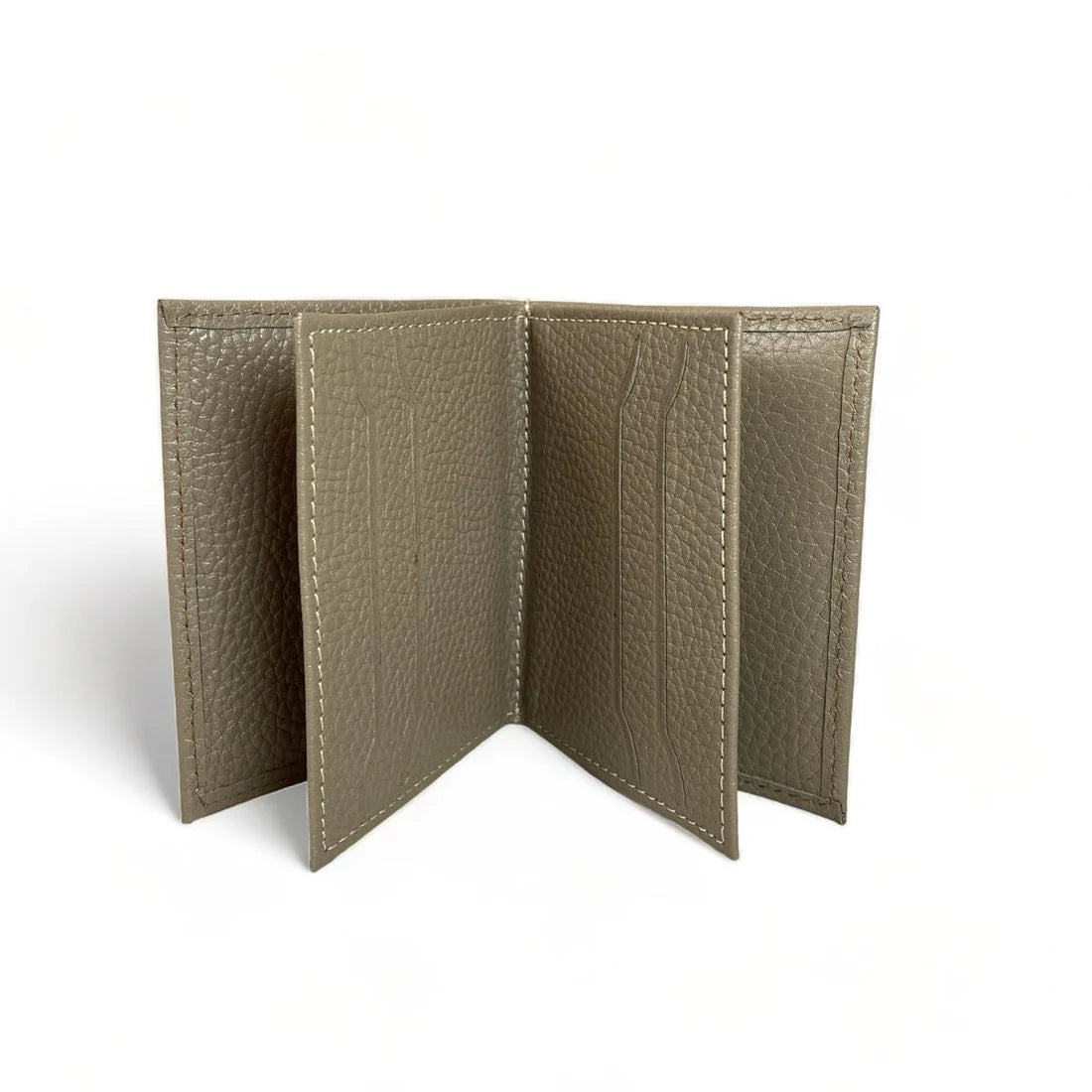 LeatherLuxe genuine leather card holder wallet in premium finish, showcasing sleek minimalist design and multiple card slots.